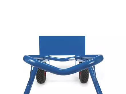 Steekwagen staal luchtbanden vast platform 300 kg blauw