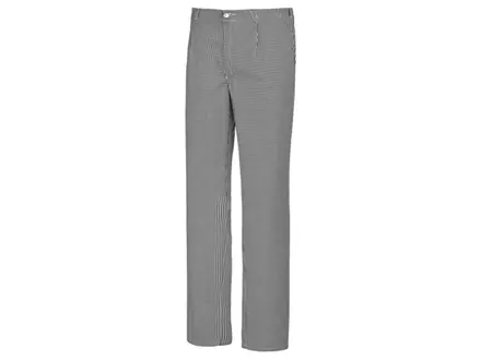 BP 1353-910-33 koks- en bakkersbroek met bandplooi zwart-wit
