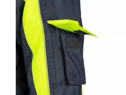 Sioen Nibas 3338A2PM1 diepvriesjas fluo geel-marineblauw
