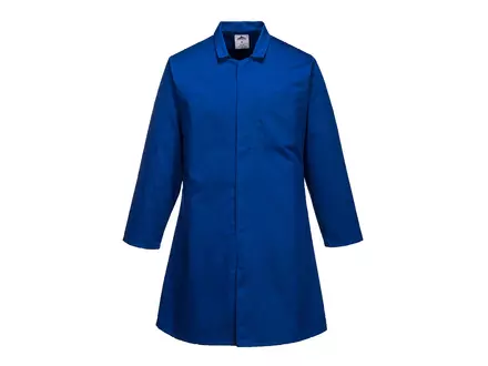 Portwest 2202 foodjas heren lang met borstzak korenblauw