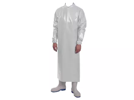 Manulatex Delta schort met mouwen PU 200 mu