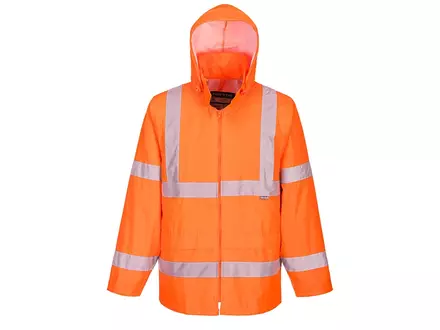 Portwest H440 Hi-Vis regenjas met capuchon fluo oranje