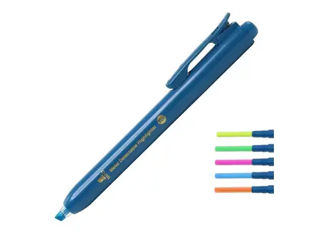 Detectamet markeerstift detecteerbaar inklikbaar fluorescerende inkt set 5 stuks