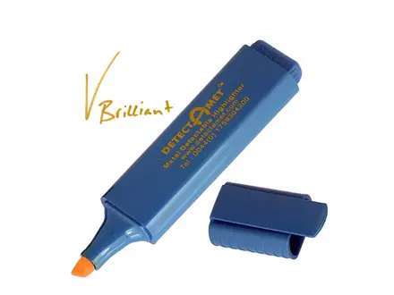 Detectamet markeerstiften detecteerbaar fluorescerende inkt set 5 stuks