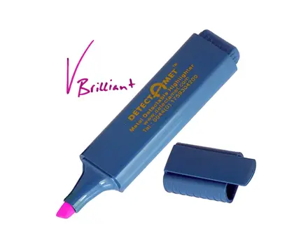 Detectamet markeerstiften detecteerbaar fluorescerende inkt set 5 stuks