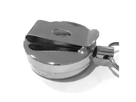 Detectamet sleutelhanger detecteerbaar uittrekbaar RVS nylon 70 cm