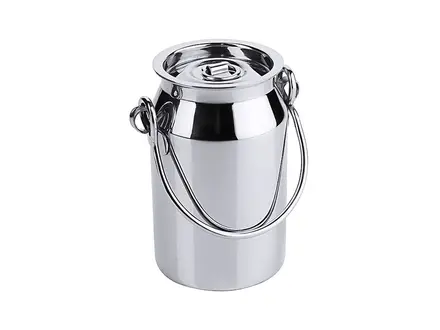 Karnton met deksel RVS 18/10 Ø13,5x18,5 cm 2 liter