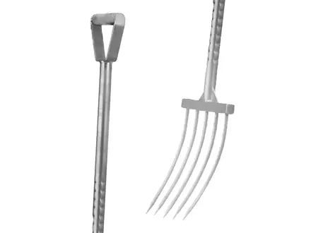 Riek RVS met D-greep steel 1080 mm