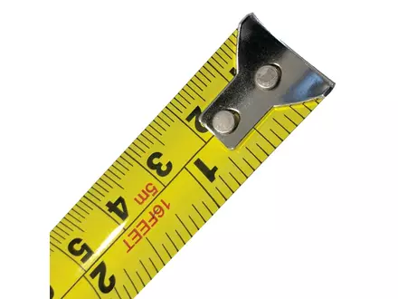 Detectamet rolmaat 5 meter RVS meetlint detecteerbaar blauw