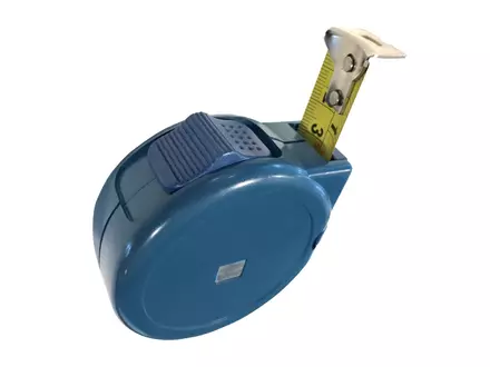 Detectamet rolmaat 5 meter RVS meetlint detecteerbaar blauw