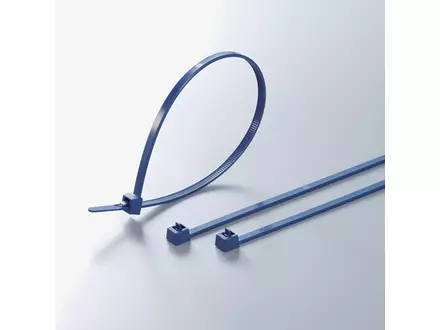 HellermannTyton 111-00937 PA66MP bundelband hersluitbaar detecteerbaar 250x4,6 mm blauw
