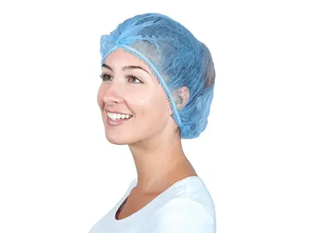 Hycare disposable haarnetjes detecteerbaar wokkel non-woven polypropyleen