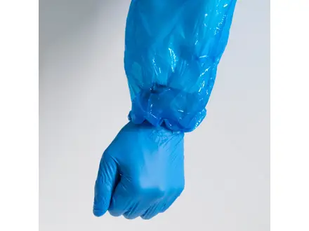 Hycare disposable overmouw detecteerbaar PE 30 mu blauw