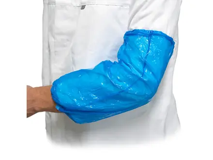 Hycare disposable overmouw detecteerbaar PE 30 mu blauw