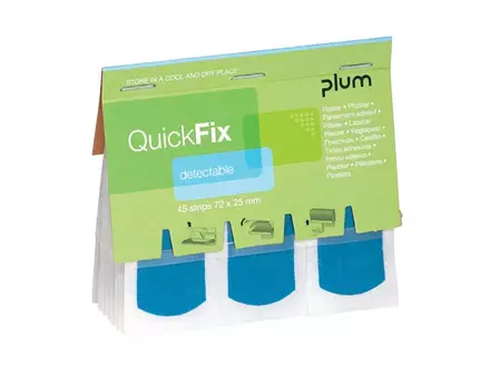 Plum QuickFix 5513 pleisters detecteerbaar 72x25 mm blauw