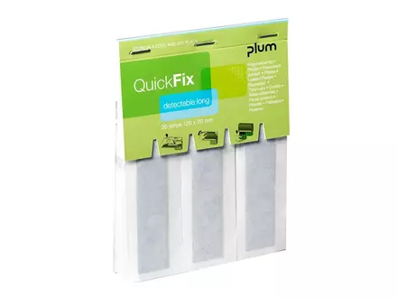 Plum QuickFix Long 5509 pleisters detecteerbaar 120x20 mm blauw