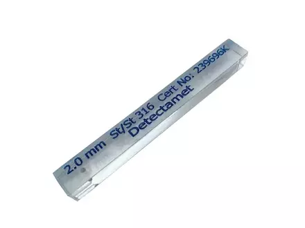 Metaaldetectie teststick RVS 316 blauw