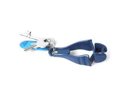 Detectamet veiligheidsklem detecteerbaar met riemclip blauw