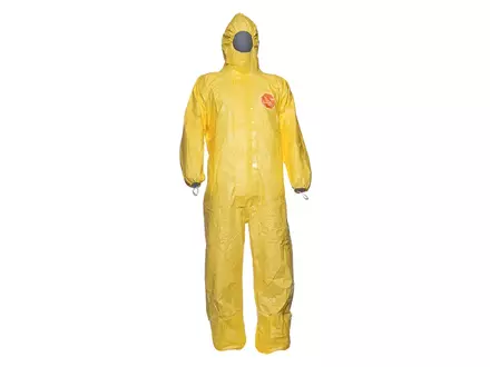 DuPont Tychem 2000 C CHA5 wegwerpoverall met capuchon geel