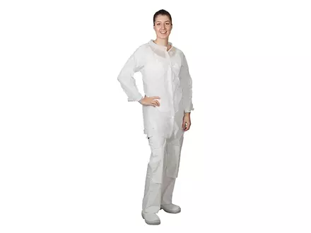 Hycare disposable bezoekersjas drukknopen non-woven polypropyleen