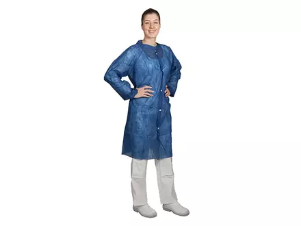 Hycare disposable bezoekersjas drukknopen non-woven polypropyleen