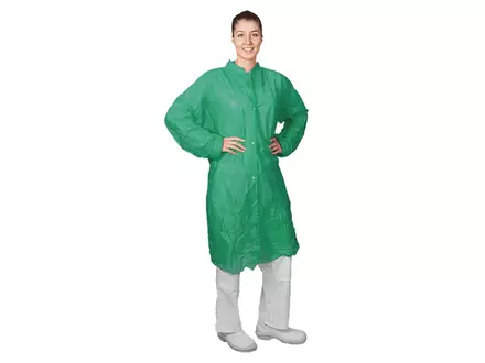 Hycare disposable bezoekersjas basic drukknopen non-woven polypropyleen