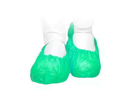 Hycare disposable overschoen 40 mu polyethyleen 41 x 15 cm groen