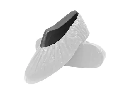 Hycare disposable overschoen geruwd 75 mu polyethyleen wit