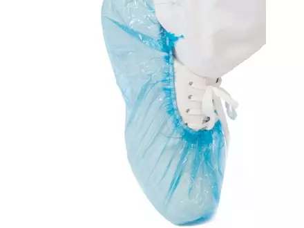 Disposable overschoen voor dispenser PE 46 cm blauw