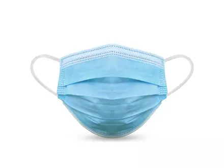 Mondmasker eenmalig gebruik civiel 3-laags non-woven polypropyleen