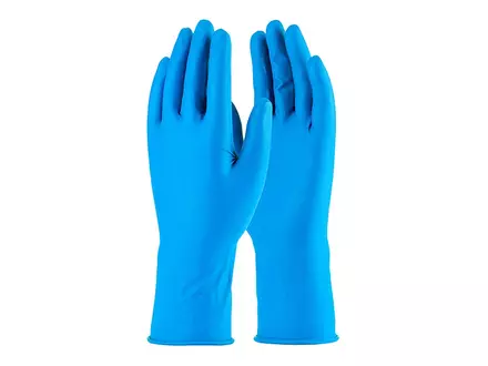 Disposable handschoen lang nitril ongepoederd 300 mm