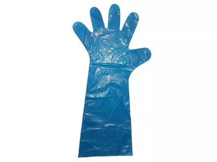 Disposable handschoen LDPE 30 mu geruwd 50 cm