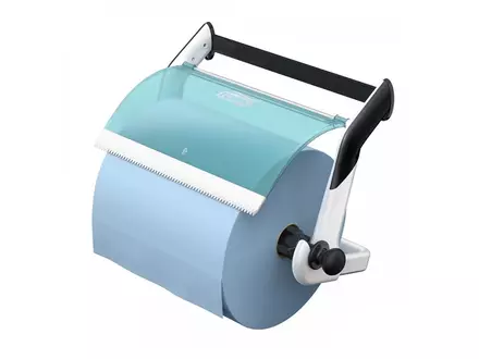 Tork 652100 poetsroldispenser muurstandaard W1 wit/turquoise
