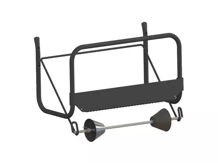 Euro Products poetsroldispenser muur-model zwart