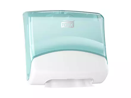 Tork Performance gevouwen reinigingsdoek dispenser W4 turquoise/wit