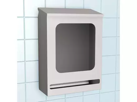 Dispenser RVS zichtvenster voor disposable haarnetjes