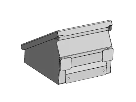 Dispenser universeel klein RVS 150x150x44-131 mm