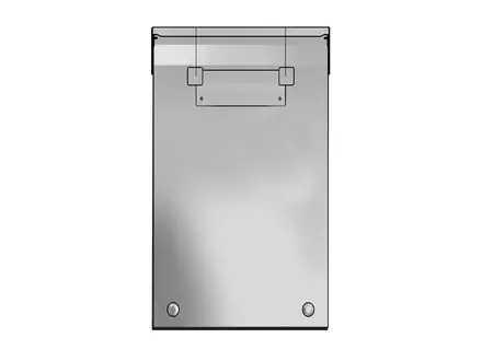 Jerrycanhouder RVS met gat en hangslotbeugel voor 20 liter jerrycan