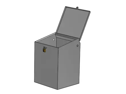 Jerrycanhouder RVS met gat en hangslotbeugel voor 20 liter jerrycan