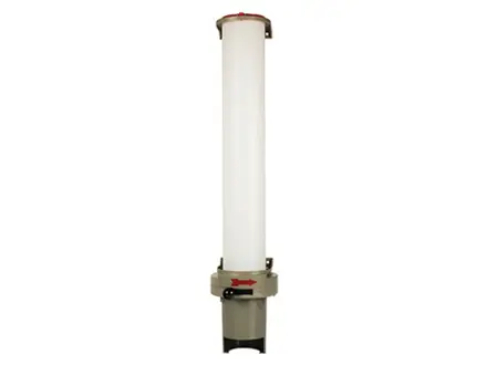 Bekerdispenser met doseerknop PS 67x13x15,5 cm voor 100 bekers Ø70.3 mm
