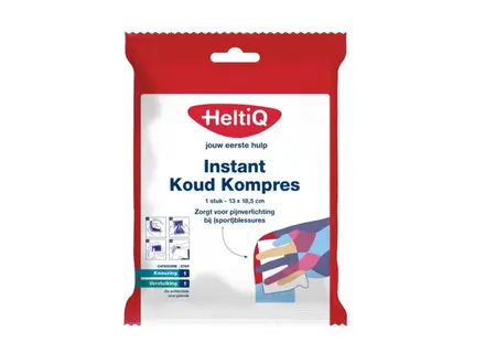 HeltiQ instant koud kompres eenmalig gebruik 13x18,5 cm