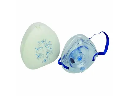 Beademingsmasker in opbergdoos