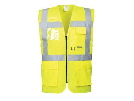 Portwest S476 Berlin Executive Hi-Vis veiligheidsvest fluo geel