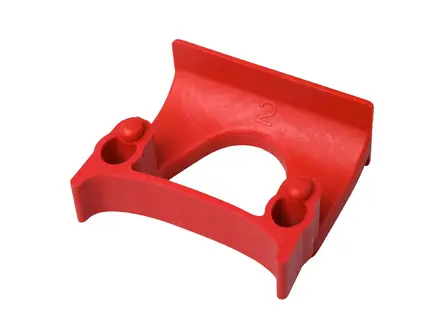 Ophangklem voor ophangrail FBK 15151-3 ø28-38 mm rood