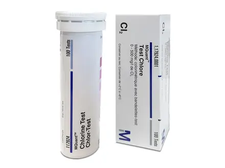 MQuant Chloor teststrookjes 0-500 mg/l