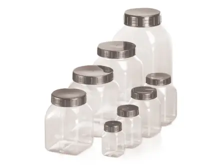 Monsterpot brede hals PVC met schroefdop 300 ml transparant