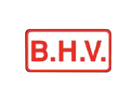 Helmembleem Ready Ply BHV 80x40 mm rood op wit
