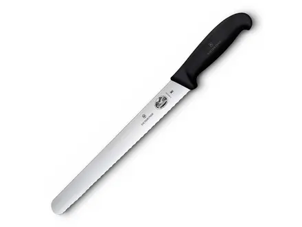 Victorinox Fibrox 5.4233 broodmes gekarteld zwart