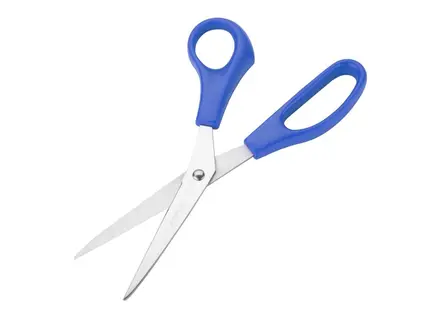 Keukenschaar RVS handgreep blauw