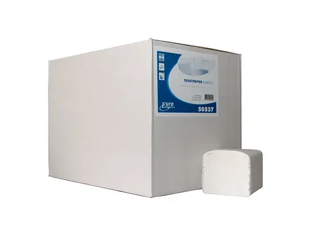Euro Products toiletpapier eco cellulose 2-laags bulkpack wit